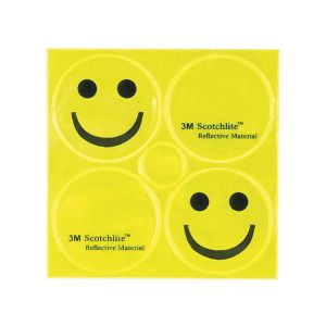 Messingschlager Smil reflekterende klistermærke (gul)